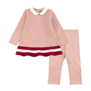 [12-18m] Moncler Baby Girl Jersey Dress & Leggings Set