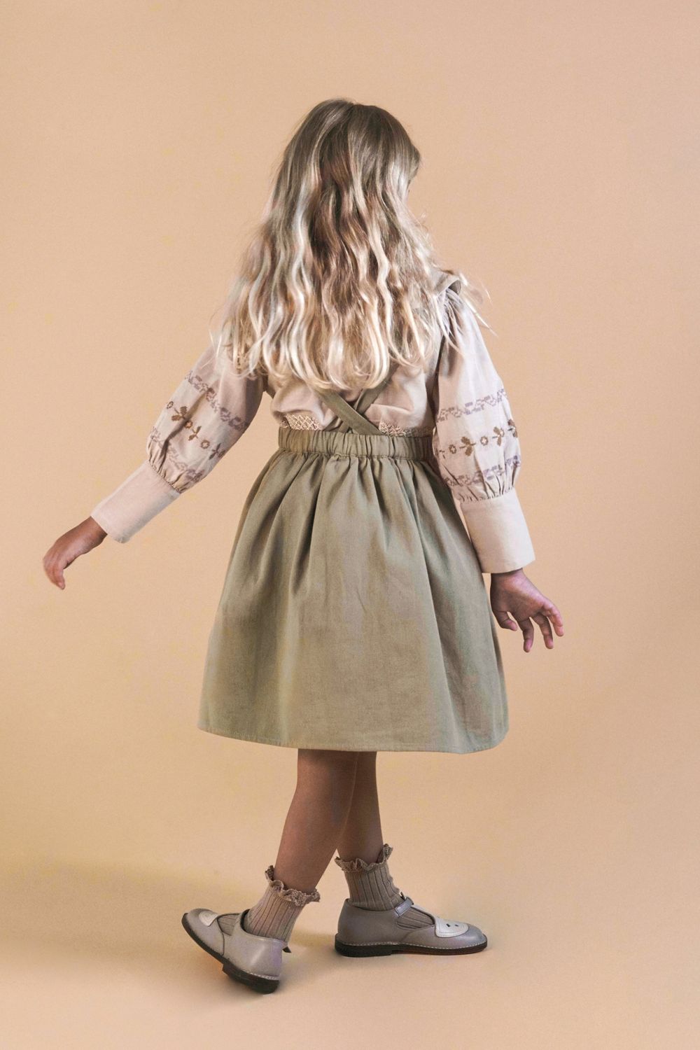 Apolina 2-3y BIBI Panelled Pinafore Bibi Panelled Pinafore - Honey