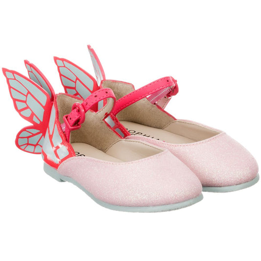 [EU24/US7.5] Sophia Webster Mini Chiara Mini Butterfly Shoes Pink Glitter