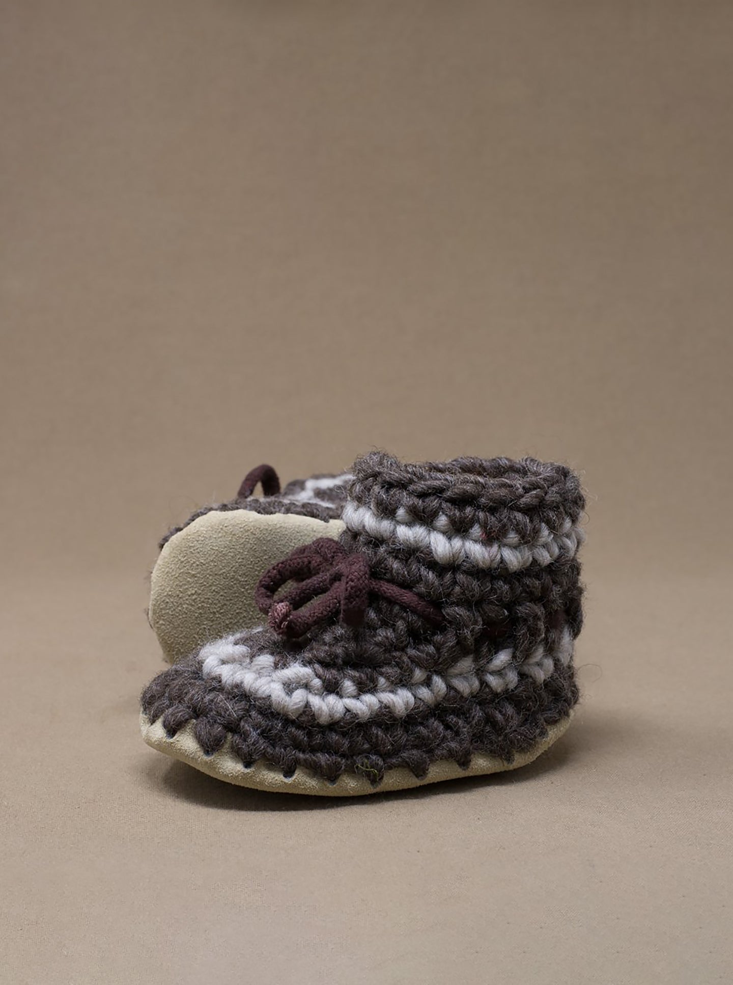[Newborn+] Padraig Cottage Baby Shoes - Brown Stripe NWOT